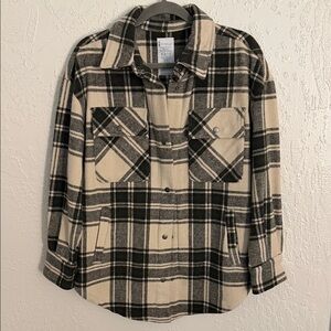 Fornia Plaid Button-Up Shacket